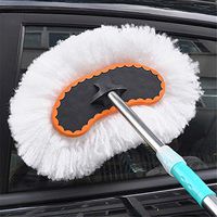 Car Duster Wash Microfiber Telescopic Mop Brush Adjustable Retractable Handle Cleaning Dust Softer Long 37 in Household Wiping Tool Easy Spin System