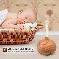 Boddenly Essential Oils Diffuser, 150ml Wood Grain Aroma Diffusers Cool Mist Humidifier, Aromatherapy Machine Ultrasonic Household Silent Air Purification Humidifier