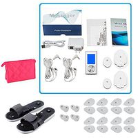 TENS Unit 8 Modes Portable Electro Massage Therapy Device Pulse Impulse Massage 24pc Extra Pads Massage Shoes Traveling Bag