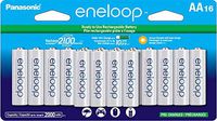 Panasonic BK-3MCCA16FA eneloop AA 2100 Cycle Ni-MH Pre-Charged Rechargeable Batteries, (package includes 16AA blue or 16AA white)