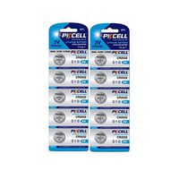 10Pack Button Cell Coin Battery 3V Lithium Batteries CR2032 BR2032 DL2032 ECR2032 220mAh for Watch LED Light Computer Electronic Toy Remote (10 Count)