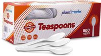 [500 Teaspoons] Plastimade White Disposable Extra Heavyweight Plastic Spoon, Ideal For Wedding, Catering, Parties, Buffets, Events, Or Everyday Use, 1 Pack