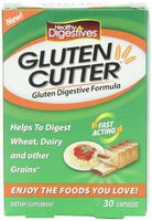 Healthy Natural Systems Healthy Digestives Gluten Cutter - Gluten Digestive Formula Dietary Supplement - Helps Digest Wheat, Dairy, and Other Grains - 30 Servings, Capsules - FAST ACTING