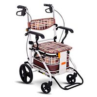 Lightweight Folding Rollator Walking Frame with Seat, Shopping Basket and Locking Brakes,360° Rotatable Front Wheel Old Man Shopping Rollator,Walking Mobility Aid for The Elderly