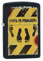 Zippo Feet Hazard Black Matte Lighter