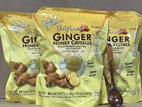 Prince of Peace Ginger Honey Crystals 18.9oz ( 30 sachets) Bundle With FREE KC Commerce Natural Wooden Spoon By KC Commerce (Pack of 3)