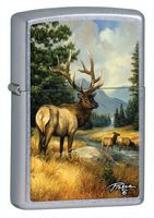 Zippo Lighter LP-Elk, Street Chrome