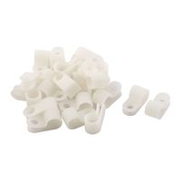 uxcell 20 Pcs UC-1.5 Plastic Wire Cord Clip Fixer Nylon Cable Clamp Fastener