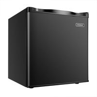 Euhomy Mini Freezer Countertop, Energy Star 1.1 Cubic Feet,Compact Single Door Upright Freezer with Reversible Adjustable Stainless Steel Door for Home/Dorms/Apartment/Office(Black)