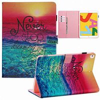 New iPad 10.2 Case, iPad 7th Generation 10.2 Inch 2019 Premium PU Leather Multiple Viewing Angles Auto Wake/Sleep Protective Cover for iPad 7th Generation 2019 (Dream Catching)