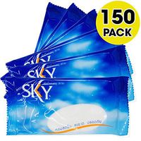 150 Pack Artiwa Sky Moist Towelettes Cotton Towel Wet Travel Wipe Individually Wrapped Disposable Scented Oshibori for Hands face Body Clean pre-moistened Wet Napkin