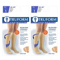 Truform Compression 20-30 mmHg Knee High Dot Top Stocking Beige, Small, 2 Count
