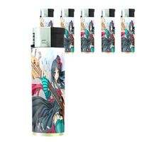 Butane Refillable Electronic Lighter Set of 5 Pieces Anime Design-005