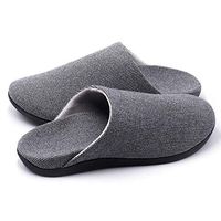 V.Step Slippers with Arch Support, Comfortable Orthopedic Sandals for Plantar Fasciitis Flat Foot House Outdoor, Grey, Women US 7