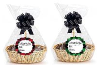 CakeSupplyShop Red/Green Plaid Designer Cello Bags 2pk Size 25 X 30