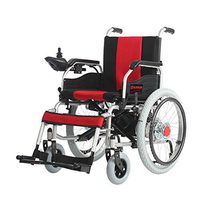 YOLANDEK Lightweight Dual Function Foldable Power Wheelchair (with 20A Lithium Battery), Drive with Electric Power Or Use As Manual Wheelchair