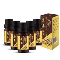 DAGEDA Ginger Massage Oil,100% Pure Natural Lymphatic Drainage Ginger Oil, Ginger Essential Oil, SPA Massage Oils, Humidifier, Aromatherapy（5Pack | 50ml）