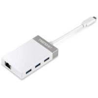 TRENDnet USB-C to Gigabit Adapter Hub, 12.7 cm (5") for Windows, Mac OS, MacBook and Surface Pro, TUC-ETGH3