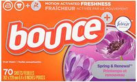 Bounce with Febreze Scent Spring & Renewal Fabric Softener Dryer Sheets, 70 Count
