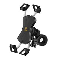 visnfa New Bike Phone Mount with Stainless Steel Clamp Arms Anti Shake and Stable 360° Rotation Bike Accessories/Bike Phone Holder for Any Smartphones GPS Other Devices Between 4 and 7 inches
