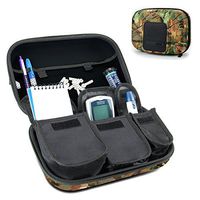 USA Gear Travel Medicine Organizer for Diabetic Supplies - Omnipod, Glucose Monitoring System, Syringes, Insulin Vials and Lancets - Compatible with ACCU-CHEK, Bayer Contour, TRUEtest - Camo Woods
