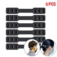 FCXJTU Mask Ear Hook Strap Buckle 3 Gears Adjustable Anti-Slip Ear Hook for Various Mask, Special for Relieving Long-time Wearing Ears' Pressure&Pain for Nurse,Dust-Workers, Food-Workers (6Pcs)