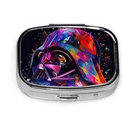 Square Pill Box- Portable Star War Medicine Organizer Holder Two Compartment Pill Case
