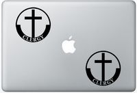 Clergy Symbolic ArcDecals78601613 Set Of Two (2x) , Decal , Sticker , Laptop , Ipad , Car , Truck