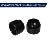 2PCS/Lot M12 Mount Thread Extension Adapter Zinc Alloy Extender M12 Lens Mount Extension Ring for MTV Interface CCTV Lens and Video Security Camera