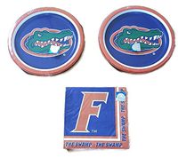 Florida Gators Party Bundle 9" Plates (16) Napkins (20)