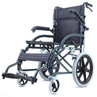CHENJIU Aluminium Wheelchair,Portable Transit Travel Chair, Removable Footrests