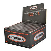 26pc Display - Futurola Rolling Paper w Tips- Kingsize Slim White