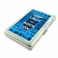 I Love The 80's D13 Cigarette Case Lighter Smoking King Size Cigarettes Silver Metal Wallet 4" X 2.75" RFID Protection