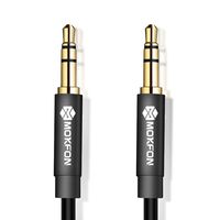 Aux Cable Extension Cord 3.5mm Male to Male Stereo Audio  Adapter Headphone 3-Pole Jack Gold Plated for Phone, Tablet, Car/ Home Stereo and More 3ft (Black)