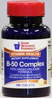 GNP B-50 Complex Prolonged Release Formula (100 Tablets)