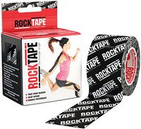 RockTape Original 2-Inch Water-Resistant Kinesiology Tape, 16.4-Foot Continuous Roll, Black Logo