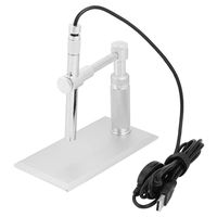 CLAUKING Digital Microscope USB, Multi-Function Soldering Magnifier Camera with 8Pcs LEDs and Metal Stand for Antique Identification, Insect Observation,Circuit Board Maintenance