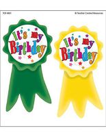 Teacher Created Resources Birthday Ribbons Wear'Em Badges (4851)