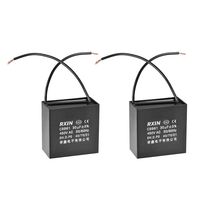 uxcell CBB61 Run Capacitor 450V AC 30uF 2-Wire Metallized Polypropylene Film Capacitors for Ceiling Fan 2Pcs