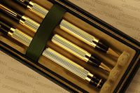 Cross Made in The USA Limited Edition Executive Series Metropolis Black & Gold Rollerball Pen, Ballpoint Pen and 0.5MM Pencil Set Made in Lincoln, RI, USA