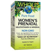 Whole Earth & Sea from Natural Factors, Women's Prenatal Multivitamin and Mineral, Whole Food Supplement, Vegan and Gluten Free, 60 Tablets (30 Servings)