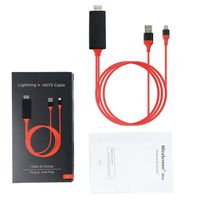 Jiad Kde for iPhone Screen to TV HDMI Cable 1080p 3 in 1 iOS & Android Adapter USB Charger Converter Cellphone Screen to TV/Projector/Monitor Adapter