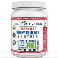 Lactose Free 100% Whey Isolate Low Carb Protein Powder Under 1 Gram Sugar Strawberry Protein Powder for Women Weight Loss & Men Post Workout Recovery Drink Meal Replacement Shakes Keto Protein Powder