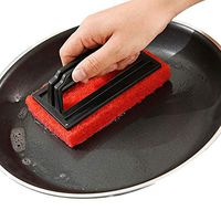 Kitchen Bathroom Basin Bathtub Super Scrubber Cleaner Deck Scrub Sponge Brush with Handle Clean Washing Brush