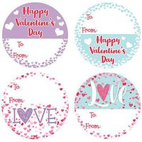 Valentine's Day Gift Tag Stickers - 40 Labels