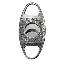 BUY-TO Cigar Cutter Guillotine Cut Stainless Steel Zinc Alloy Creative Relief Fits Most Cigars 9440mm,Silver