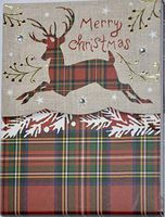 Punch Studio 75-Sheet Pocket Notepad - Merry Christmas Plaid Reindeer