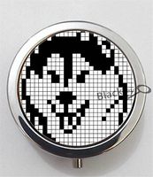 BlackKey Pixel Pattern 3-Compartment Decorative Pocket Gift Box Case Organizer for Pill, Color 1 -2149