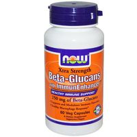 NOW Foods - Beta-Glucans with ImmunEnhancer Xtra Strength 250 mg. - 60 Vegetarian Capsules