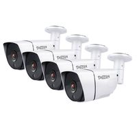 TMEZON 4 Pack HD 2.0MP 1080P AHD/CVI/TVI/960H Bullet Security Camera Day Night Vision 36 IR LEDs Waterproof Outdoor/Indoor 2.8mm Wide Angle for CCTV Camera System (Metal,White)